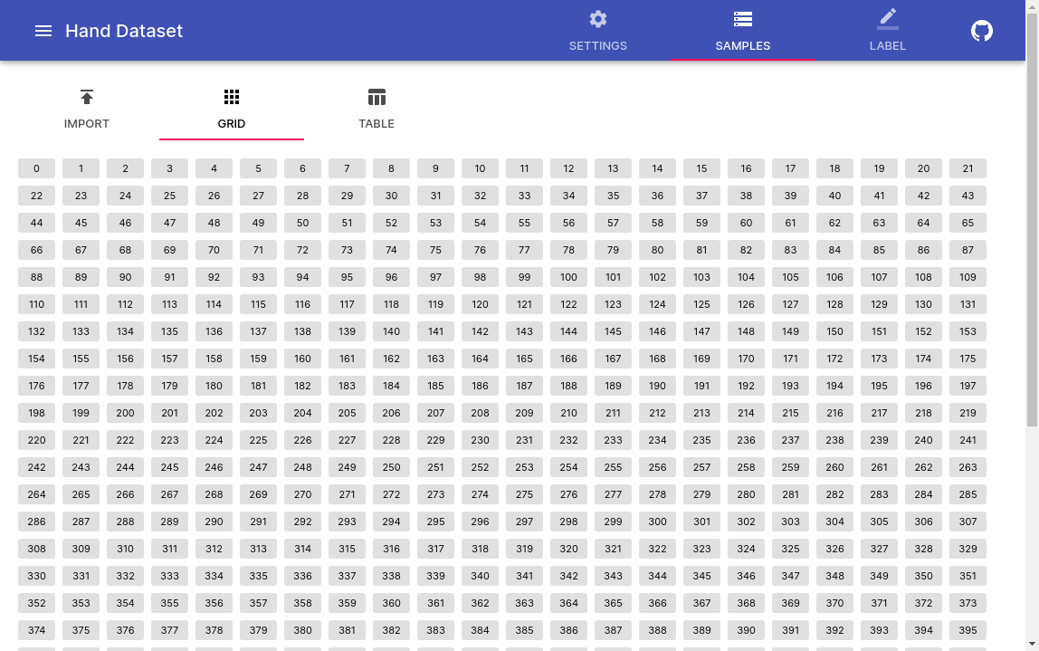 udt sample grid