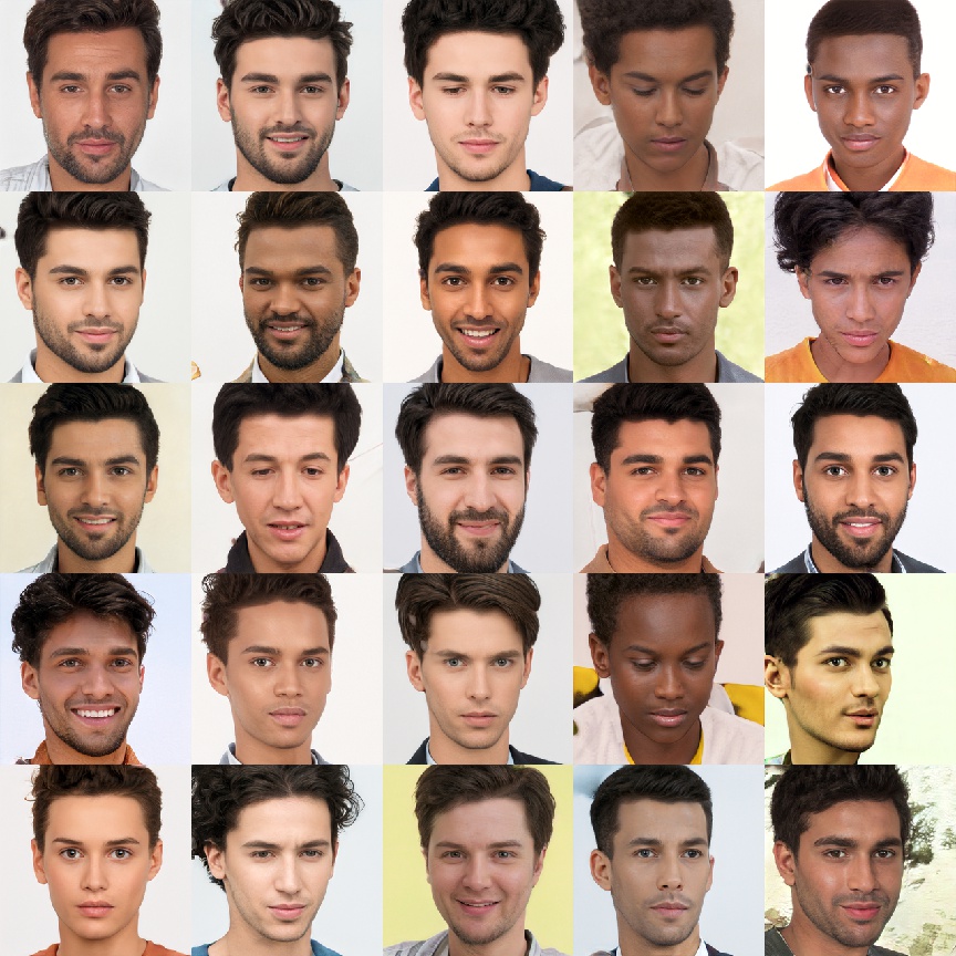 most male faces